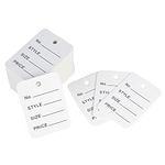 G2PLUS 1000PCS Price Garment Clothing Tags, White Clothing Making Labels, Mini Price Tags, 3.5CM*5CM Small Price Labels for Jewelry Crafting & Clothes