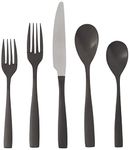 Mikasa Delano Gunmetal Satin 20-Piece Stainless Steel Flatware Set, Service for 4