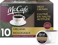 McCafe High Grown Organic K-Cup Coffee Pods, Dark Roast, 10 Count, Certified Organic, For Keurig Coffee Makers