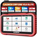 LAUNCH CRP129E V2.0 Elite OBD2 Scanner, 2025 All Level-Up，FCA AutoAuth, 12 Reset, Oil/EPB/SAS/TPMS/BMS/Injector Coding, ABS Bleed, ABS SRS Transmission Engine Code Reader, Lifetime Free Update