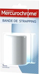 MERCUROCHROME - Bande de Strapping Maintien des Articulations - Format 2,5 m x 6 cm