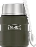 Thermos SK3000AGTRI4 King Food Jar with Folding Spoon, 16 oz, Army Green