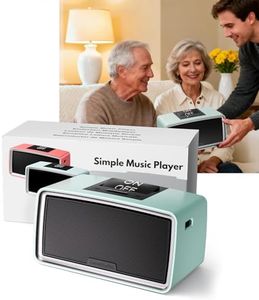 Large Button Simple Music Player for Seniors Elderly, Easy MP3 Player for Dementia, Alzheimer's & Visually Impaired, Audio Book Player with 32GB TF Card, One-Touch Play
