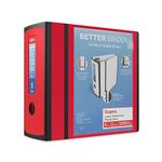 Staples Better Binder, Red, 1000-Sheet Capacity, 5" (Ring Diameter)