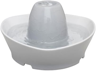 PetSafe Fontaine en Céramique Bord du Ruisseau pour Animaux de Compagnie 1,8 L - idéal pour Chat et Petit Chien, silencieuse, Eau filtée, sans BPA, Encourage Les Animaux à Boire Plus