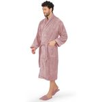 RANGOLI SOFT ABSORBENT DURABLE TOWELS 100% Cotton Premium Bathrobes,550 Gsm|Ultra-Soft,Lightweight&Highly Absorbent Luxurious Bath Gown/Bath Robe With Matching Slippers,Purple