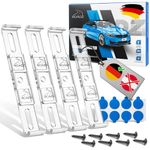 ROADZ Frameless License Plate Holder for Advertising-Free Look with Adhesive Lock for Improved Hold Set for 2 Number Plate Holder Invisible Number Plate Holder Car