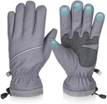 Rsebly Winter Gloves Waterproof Windproof for Mens Women, Thermal Warm Gloves for Cold Weather, Grip Snow for Touch Screen Skiing Cycling Running Driving Snowboarding Fishing Outdoor