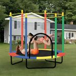 Step Over 55 inch Trampoline with Safety Net for Kids & Adults || Indoor & Outdoor || 120 kgs Powerful Loading Capacity || Anti Rust Stainless Steel Frame & Legs ||Best Gift for Kids||2026 Edition