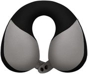 COOLBEBE Kids Travel Neck Pillow for Airplane, Toddler Neck Pillow for Traving, Comfortably Double Support for Head, Neck, and Chin, Travel Gifts for Children(1, Black)