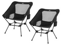 Camping Chair, Sportneer Lightweight Portable Folding Camping Chairs for Adults Compact Camp Chairs Foldable Backpacking Chair Outdoor Chair for Camping Hiking Beach Lawn Picnic Travel (2, Black)