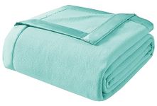 BSB HOME Micro Fleece Blanket/Dohar with Antipill Property for Single Bed (60 x 86 inches) |Ultrasoft & Lightweight Antipilling Blanket with Satin Piping Border - 250 GSM | (Mint Green)