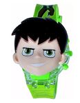 STYLEFLIX Plastic Kids Edition Ben10 Action Figure Face Based Toy Watch With Light Multicolor Led Rotating Pattern Light And Music For Kids Watch Digital Watch - For Boys And Girls [3-10 Years]