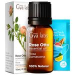 Gya Labs Rose Essential Oils for Skin Use & Aromatherapy - Rose Oil for face - Rose Oil Essential Oil for Diffuser, Skin, Face, Hair, Perfume & Candle Making (10ml)