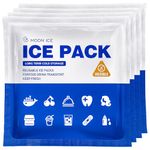 Blue Ice Packs for Coolers, Shipping and Lunch Box | Cold for Up to 48 Hours | Slim Size Long-Lasting Reusable Ice Pack | Gel Freezer Packs for Camping, Beach, Fishing, Shipping Food (4" X 4" 48pcs)