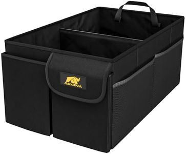 MIKKUPPA Car Trunk Organizer - Collapsible Car Organizer Sturdy Trunk Storage Organizers with Non Slip Bottom, Car Organization for SUV Auto Sedan Truck Van (Black)