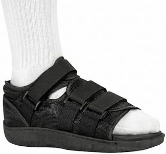 BraceAbility Post-op Shoe for Broken Foot or Toe | Medical/Surgical Walking Shoe Cast Boot, Stress Fracture Brace & Orthopedic Sandal with Hard Sole (Large - Female)