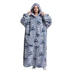 JOREAY Extra Long Oversized Blanket Hoodie, Adult Women Snuggle Fleece Wearable Blanket, Fluffy Giant Hooded Sweatshirt for Teens