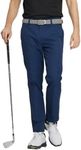 M MAELREG Mens Golf Pants Flat Front Waterproof Lightweight -30"/32"/34" Slim Fit Chino Casual Dress Pants for Men Blue Indigo