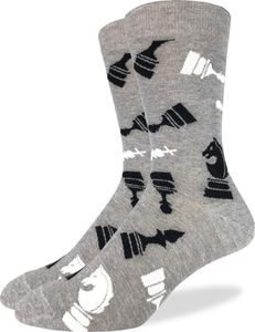 Good Luck Sock Men's Chess Socks, Big & Tall, Shoe Size 13-17