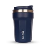 Cafe JEI Keep Your Brew Perfectly Insulated On-The-Go 380ml Insulated Coffee Travel Mug: Leakproof Lid, Stainless Steel Thermos for Hot & Cold Drinks - Ideal Reusable Cup for Men and Women