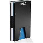 Fidelo ‘Eclipse 3 in 1’ Minimalist Wallet for Men - Slim RFID Blocking Wallet Credit Card Holder Made of 7075 Aluminum and 3K Carbon Fiber with Money Clip - Stealth Black, Gunmetal Gray & Matte