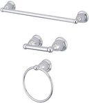 Kingston Brass BAK175148C Heritage 3-Piece Bathroom Accessory Set 24" L Polished Chrome