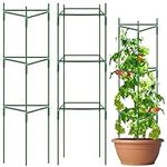 Digiroot Tomato Plant Support Cages, 3 Pack Garden Stakes, Tomato Growing Cage, Sturdy Metal Plant Sticks Support Frame Trellis for Vertical Climbing Plants, Vegetables, Flowers, Fruits, Vine