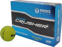 Bigg Golf Score Crusher Distance Golf Balls for Men and Women Balls for Maximum Distance and Straighter Shots | USGA Approved Golf Balls - Two Dozen (Pack of 24, Yellow)