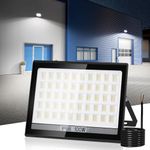 NATPOW 100W Flood Light Outdoor, Security Light LED 11000LM, IP66 Waterproof Wall Lights Work Lighting, Cold White Led Floodlights Outside for Garden,Garage, Warehouse(1 Pack)