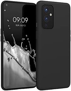 kwmobile Case Compatible with OnePlus 9 (EU/NA Version) Case - Soft Slim Protective TPU Silicone Cover - Black Matte