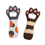 2 Pcs Cat's Claw Bottle Opener Cute Cartoon Magnetic Beer Bottle Opener Creative Silicone Magnetic Fridge