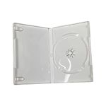 25 Pack Maxtek Standard 14mm White Single Disc CD & DVD Cases with Outer Clear Artwork Insert Sleeve. Compatible for Nintendo Wii Discs.