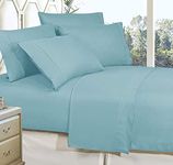 CELINE LINEN Best, Softest, Coziest Bed Sheets Ever! 1800 Thread Count Egyptian Quality Wrinkle-Resistant 3-Piece Sheet Set with Deep Pockets 100% HypoAllergenic, Twin Aqua Blue