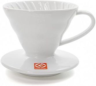 Hario V60 Plastic Coffee Dripper, Size 02, White