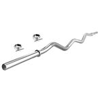 Kobo SRHC-5 27 Mm Chrome Plated Steel Z/Curl Rod 5' Weight Lifting Bar with Lock Collar, 5' (Silver)