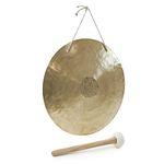 18 inch Bronze Wind Gong by Gear4music with Beater & Hanging Strap