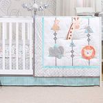 The Peanut Shell Safari Adventure 3 Piece Jungle Animal Theme Baby Crib Bedding Set