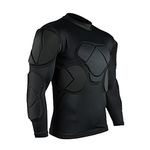 Sharebeauty Men's Padded Football Protecitve Gear Set Compression Tops Long Sleeves T-shirt Guard Training Suit Goalkeeper Rib Protector
