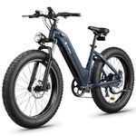 CYCROWN CycVerve Electric Bike, 1000W Peak Motor Step-Thru Commuter Ebike for Adults with 48V 15.6Ah Removable Battery, MAX 120KM PAS Range & 45KMH Speed, 26" x4.0 Fat Tire Electric Mountain Bike