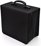 alavisxf xx CD Case, 432 Capacity DVD Case Holder, Heavy Duty Zipper Movie Media Storage Organizer Binder Wallet for Car Home Office Travel (432 Capacity, Black)