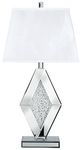 Signature Design by Ashley Prunella Glam Mirror Table Lamp, Silver Finish