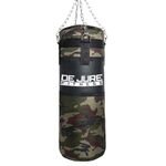 De Jure Fitness High Performance Heavy Duty Filled Punching Bag with Stainless Steel Hanging Chain, PU Material Punching Bag for Boxing (5 Feet, Camouflage)