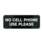 No Cell Phone Use Please Sign For Business Self Adhesive Signs Industrial Warning Signs For Office Outdoor Indoor Supplies 10"X3" (Black And White)