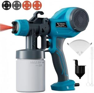 Tilswall Paint Sprayer, HVLP Electric Spray Paint Gun, Lightweight Spray Gun with 4 Nozzles & 3 Patterns, Easy to Clean for House Painting, Cabinets, Furniture, Fence, Walls, DIY