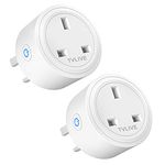 Smart Plug, TVLIVE 2 Pack 13A Smart Plugs WiFi Outlet Works with Amazon Alexa(Echo, Echo Dot), Google Home, IFTTT, Wireless Smart Socket, Remote Control, Schedule and Timer Function, No Hub Required