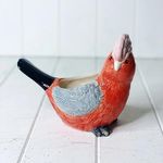 Bliss Gifts & Homewares Mini Bird Pots I Ceramic Succulent Pot with Drainage Hole I Vintage Cactus Plant I Table Top Planter for Indoor, Outdoor Living Room, Balcony, & Garden Décor (Glenda Galah)