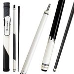 CUEDESG Carbon Fiber Pool Cue Stick 10.5mm/11.8mm/12.5mm,Low Deflection Pool Stick,Professional Cue Stick with Case (White-10.5mm)