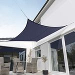 Kookaburra Waterproof Garden Sun Shade Sail Canopy in Blue 98% UV Block (5.4m Square)