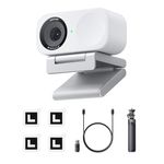 Insta360 Link 2C Tripod Bundle Arctic White - 4K Webcam for PC/Mac, 1/2" Sensor, Auto Framing, HDR, AI Noise-Canceling Mic, Gesture Control for Streaming, Video Calls, Works with Zoom, Teams